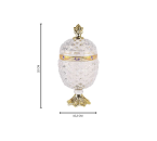 GLASS PINEAPPLE BIG VGC367L CANDY JAR LILY
